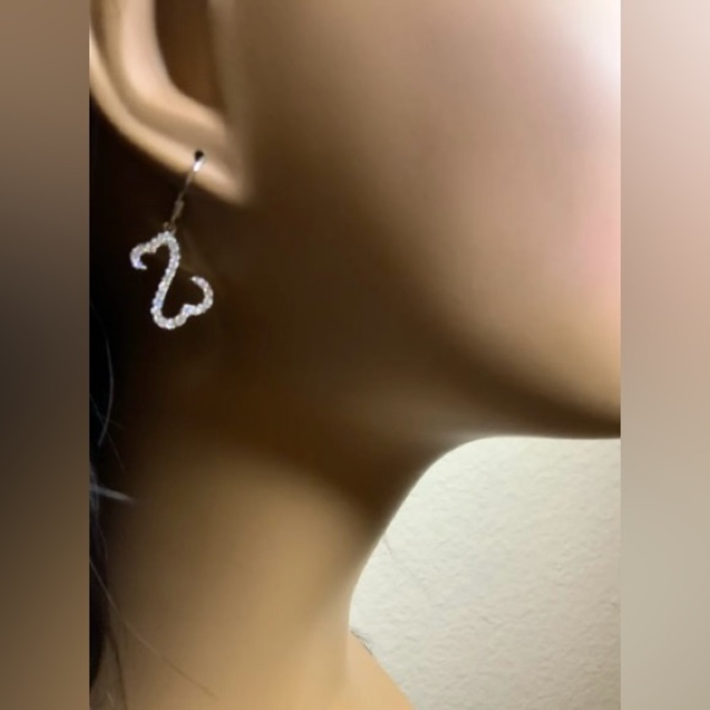 🌺Double Heart CZ Drop Earrings